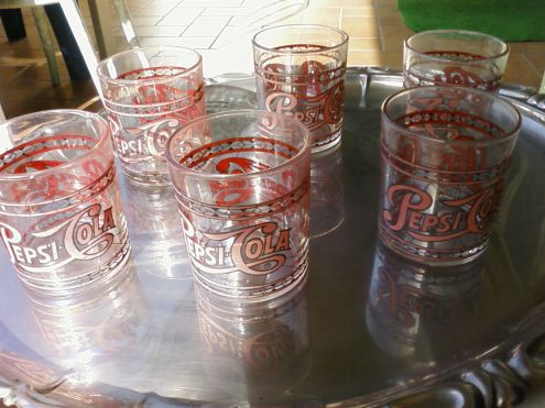 Set 6 bicchieri Pepsi Cola vetro
