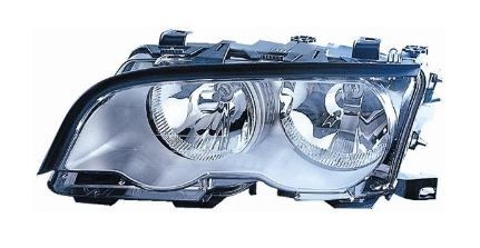 FARO DESTRO 2H7 CON MOTORE ELETTRICO BMW SERIE 3 E46 CC 2001 PARABOLA SILVER