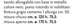 Tavolo Tondo Allungabile D120 - Foto 5