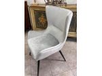 Poltrona Moderna NUOVA in velluto grigio Posso spedire
