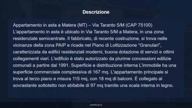 Immobile in asta di 167 m², box auto in vendita a Matera - Foto 12