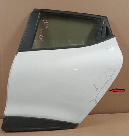 PORTA POST.S. BIANCA C/A. Man. e S. - Piccola Ammaccatura (BERLINA) 999-U1297950 Carrozzeria  Lamierati esterni  Porte  Porta post. sx. RENAULT - CLIO