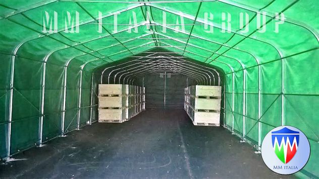 Tendoni Coperture in Pvc 6 x 12 x 2,7 laterale telo pvc 550 gr. mq. € 1.990,00 - Foto 6