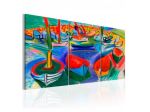 Quadro Con Le Barche Naif Cm. 60x30 E 120x60 - ARREDALACASA