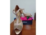 Sandali con tacco oro rosa miss globo