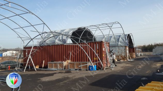 Coperture a arco su container - new jersey 10 x 12 x 6,2 mt - Foto 5
