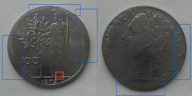 MONETA DA 100 LIRE DEL 1979 REPUBBLICA ITALIANA - DIFETTO DI CONIO -