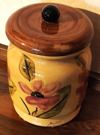 VASO CON DECORI FLOREALI ANNI 90. - Foto 2