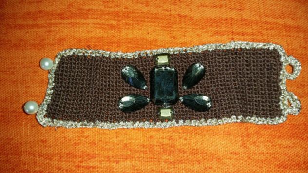 BRACCIALE DONNA RICAMATO CON PIETRE - Foto 2