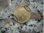 20 LIRE DEL 1976 CON DIFETTO DI CONIO - DOPPIO BORDO -