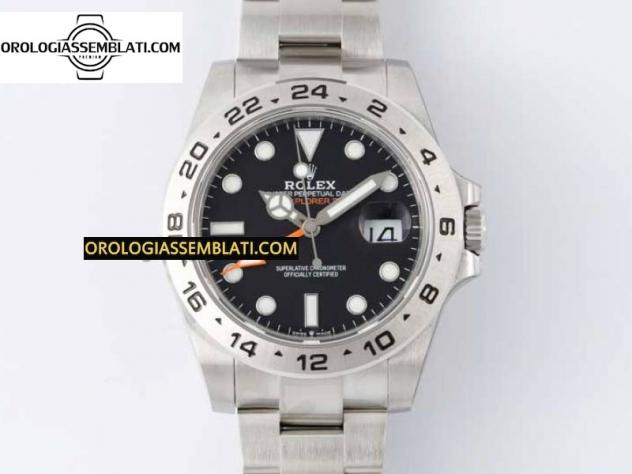 Rolex Replica EXPLORER II 42MM 216570 NERO 904L SS 1:1 BEST EDITION QUADRANTE NERO SUL BRACCIALE 3285 V4