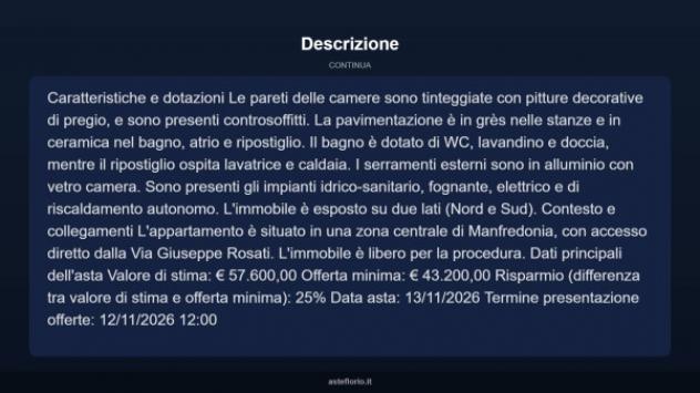 Immobile in asta di 55 m² in vendita a Manfredonia - Foto 14