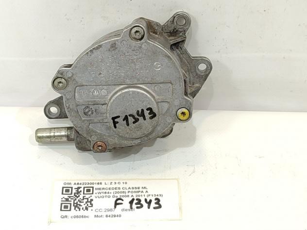 POMPA A VUOTO MERCEDES ML W164 3° Serie A6422300165 642940 diesel 2987 (0511) - Foto 2