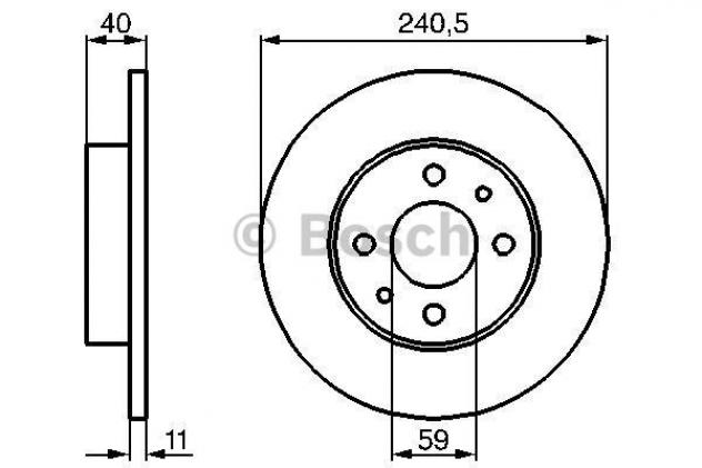 Disco Freno Bosch 0986478342 Alfa, Fiat, Lancia