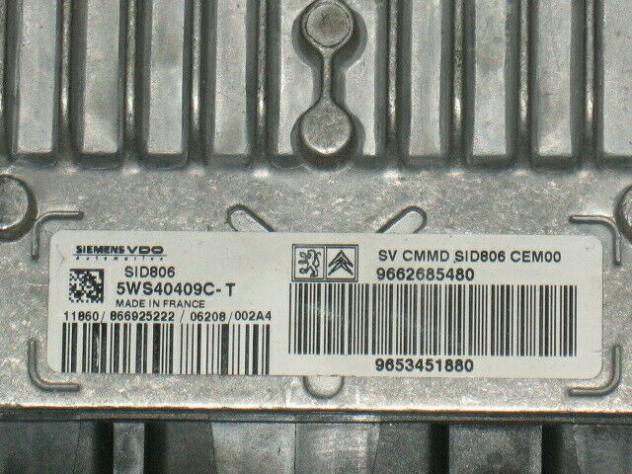 5WS40409CT ECU PEUGEOT CITROEN 1.4 HDI SID806 5WS40409C-T 9662685480 - Foto 2