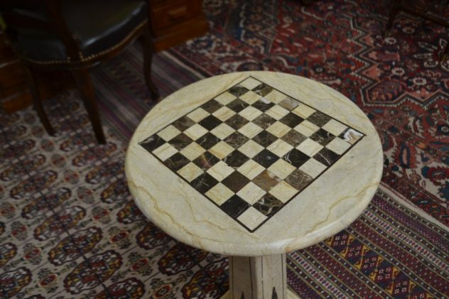 Tavolo da gioco a scacchiera in marmo - Foto 2