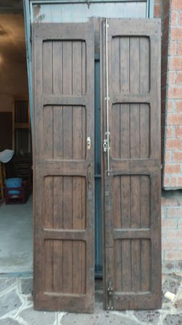 scuri in legno massello/porta in noce blindata/finestre cornice in alluminio - Foto 4