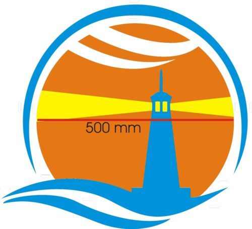 adesivo per camper con faro mare luci e tramonto come in foto