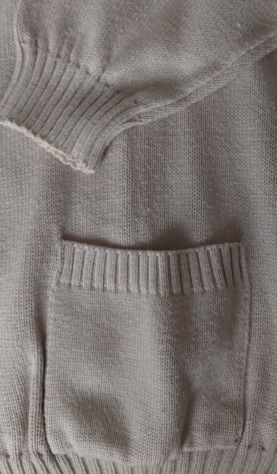 CARDIGAN DA UOMO IN COTONE PANNA - Foto 5