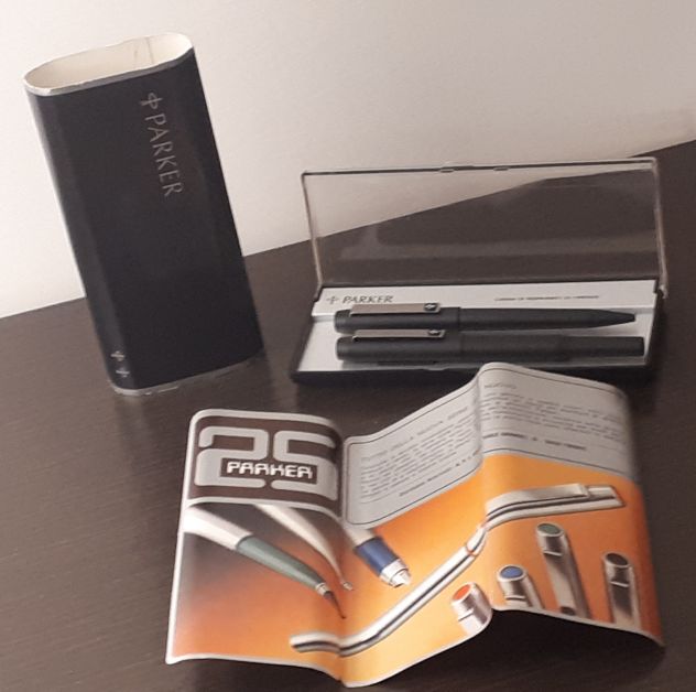 PARKER Duo Set con Penna a Sfera e Penna Stilografica, SERIE 25 , 1980. - Foto 6