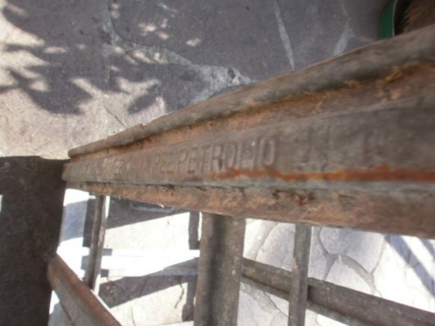benzina esso cassa porta taniche latta anni 30 d'epoca - Foto 7