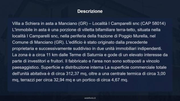 Immobile in asta di 312 m² con più di 5 locali e box auto in vendita a Manciano - Foto 18
