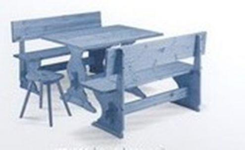 Set Panche e tavoli pub color azzurro nuovi