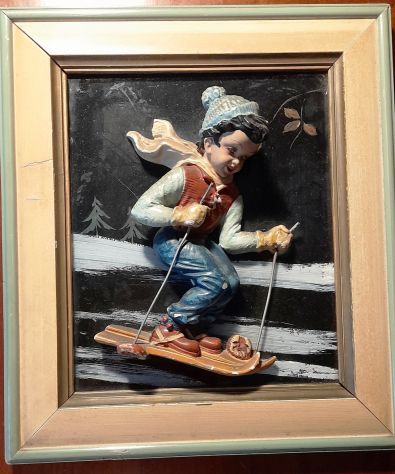 figura in rilievo sciatore 23x26 S,Venditti - Foto 7