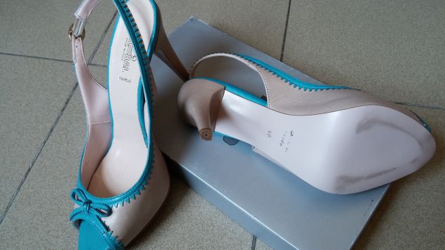 SCARPE OPEN TOE IN PELLE CON PLATEAU - Foto 3