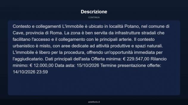 Immobile in asta di 808 m² in vendita a Cave - Foto 8