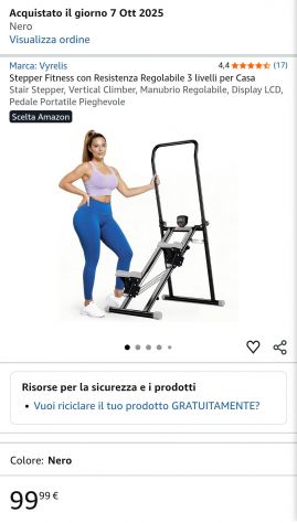 Stepper fitness con resistenza regolabile 3 livelli