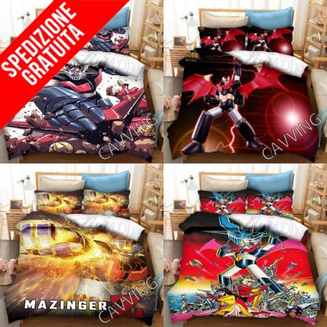 COMPLETO LETTO SET SINGOLO / MATRIMONIALE MAZINGA Z MAZINGER - Foto 4