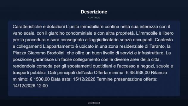 Immobile in asta di 91 m² in vendita a Taranto - Foto 4