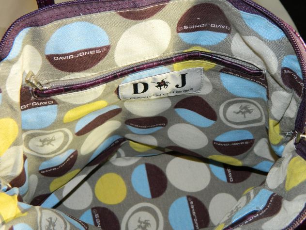 Borsa David Jones coccodrillo viola - Foto 5