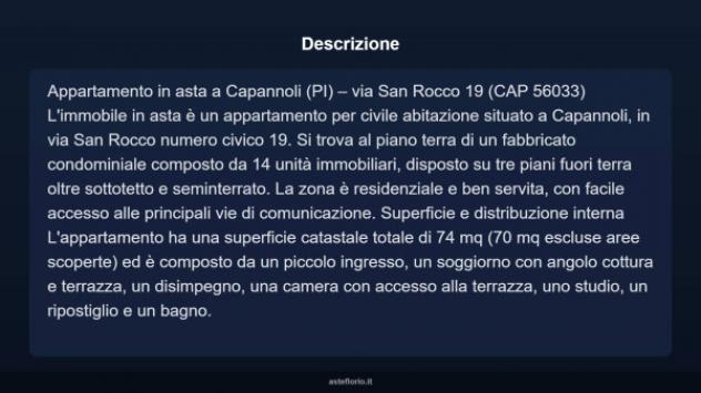 Immobile in asta di 74 m², box auto in vendita a Capannoli - Foto 14