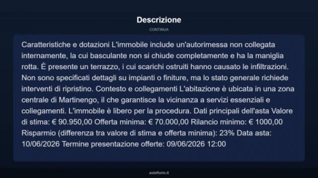 Immobile in asta di 104 m², box auto in vendita a Martinengo - Foto 5