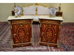 Coppia di servantine intarsiate stile Napoleone III