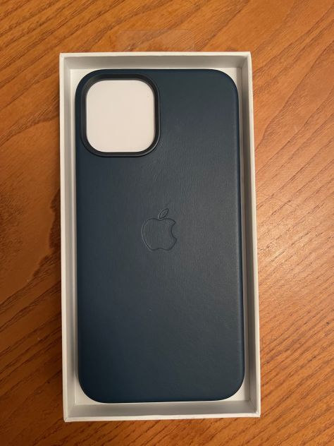 Custodia Iphone in pelle con MagSafe blu scuro - Foto 3
