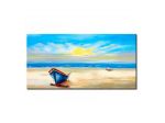 Quadro Con Una Barca Naif Cm.100x50 - ARREDALACASA
