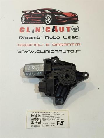 MOTORINO ALZAVETRO POSTERIORE DESTRA MERCEDES Classe A Serie (W176) 968741-100 GB-558LA 607951 (K9K) (1218)