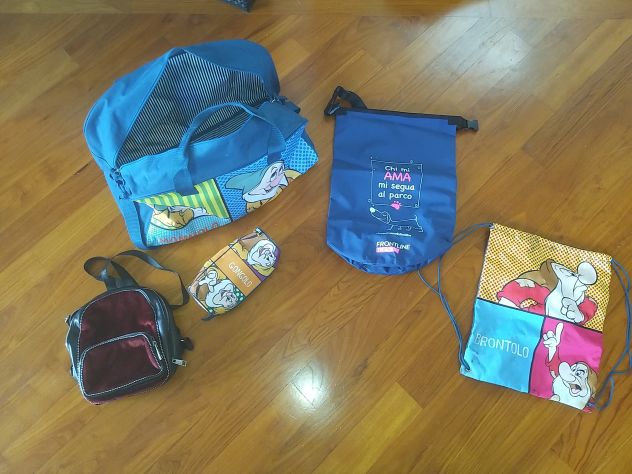 set borse zaini sacche 5 pz. 1 borsa zainetto carpisa nuova 1  grande borsone - Foto 8
