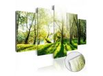 Quadro Con Vetro Acrilico Foresta Verde Cm.100x50 E 200x100