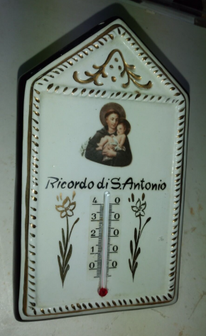 MODERNARIATO , QUADRETTO IN CERAMICA CON TERMOMETRO E DECORI IN ORO ZECCHINO - Foto 8