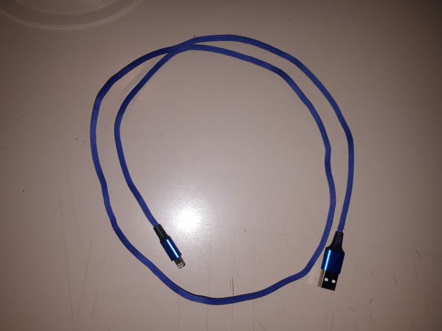 Cavo USB Iphone Blu Intrecciato - Foto 4