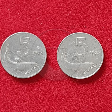 ITALIA 1954 Moneta 5 Lire SPL firma 1mm bordo