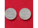 ITALIA 1954 Moneta 5 Lire SPL firma 1mm bordo