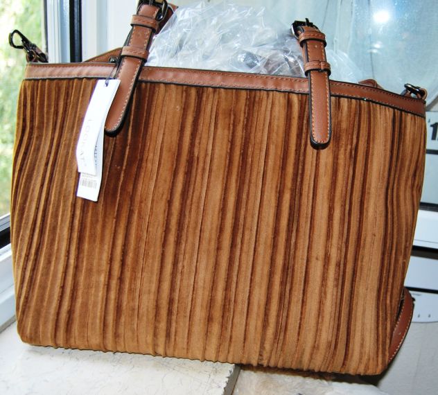 borsa donna  marrone in similpelle - Foto 8