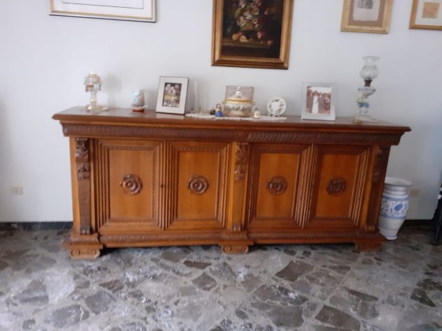 Sala da pranzo completa in noce anni ’60 – artigianato veneto ✨ - Foto 3