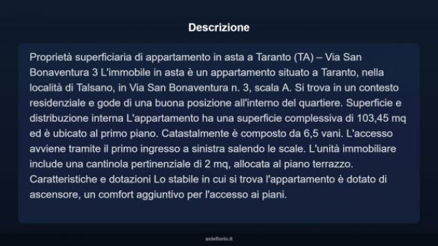 Immobile in asta di 103 m² con più di 5 locali in vendita a Taranto - Foto 15
