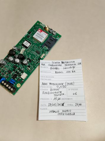 scheda elettronica per combinatore telefonico